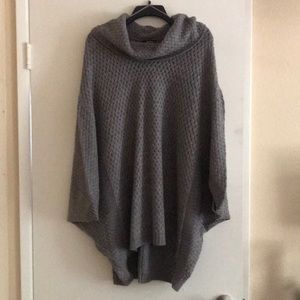 Gray poncho